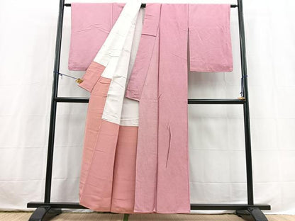 平和屋着物■上質な紬　長春色　正絹　逸品　BAAX3716yc