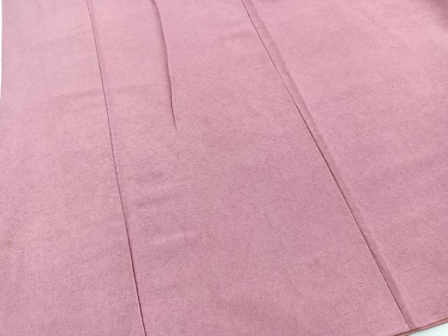 平和屋着物■上質な紬　長春色　正絹　逸品　BAAX3716yc