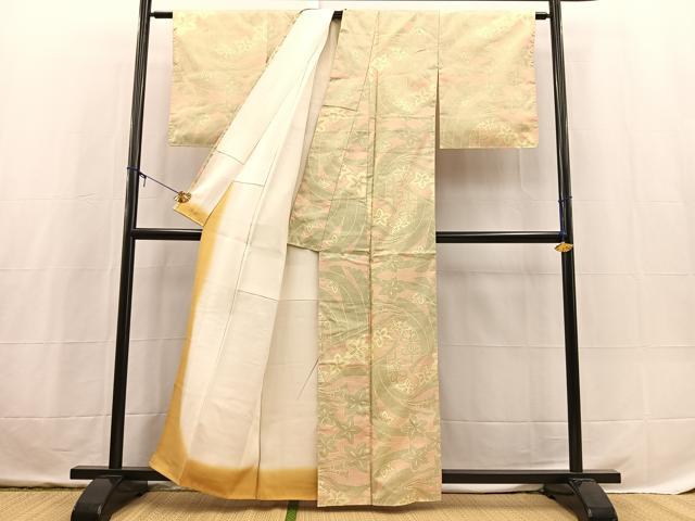 平和屋着物■本場大島紬　7マルキ　120亀甲　几帳花文　正絹　逸品　未使用　BAAX3718yc