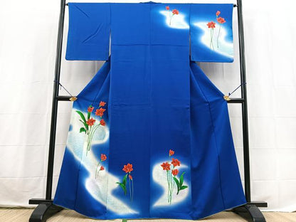 平和屋着物■訪問着　草花文　暈し染め　正絹　逸品　BAAX3721yc