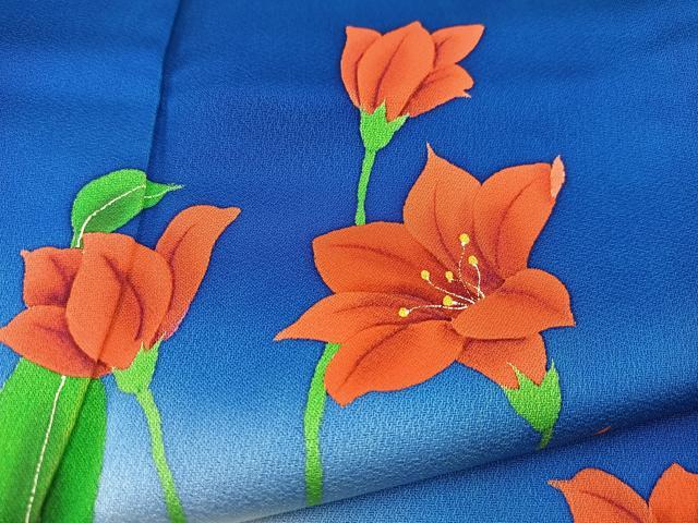 平和屋着物■訪問着　草花文　暈し染め　正絹　逸品　BAAX3721yc