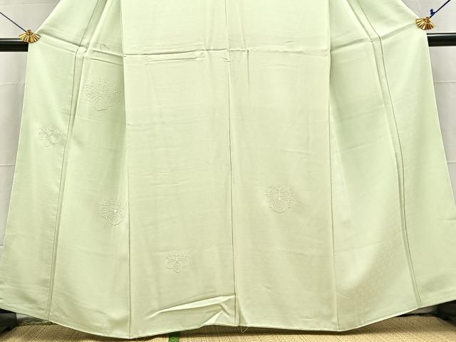 平和屋着物■豪華色留袖　色無地　総刺繍　五三桐　夏虫色　やまと誂製　正絹　逸品　未使用　BAAX3722yc