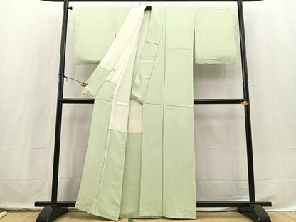 平和屋着物■豪華色留袖　色無地　総刺繍　五三桐　夏虫色　やまと誂製　正絹　逸品　未使用　BAAX3722yc