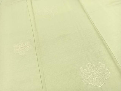 平和屋着物■豪華色留袖　色無地　総刺繍　五三桐　夏虫色　やまと誂製　正絹　逸品　未使用　BAAX3722yc