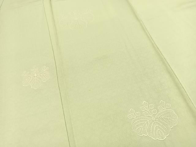 平和屋着物■豪華色留袖　色無地　総刺繍　五三桐　夏虫色　やまと誂製　正絹　逸品　未使用　BAAX3722yc