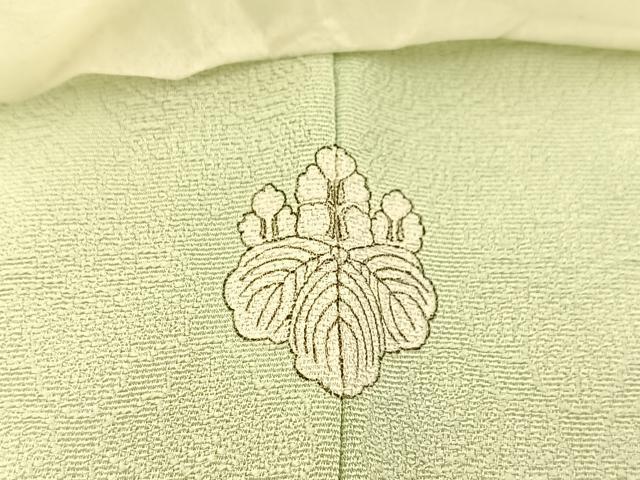 平和屋着物■豪華色留袖　色無地　総刺繍　五三桐　夏虫色　やまと誂製　正絹　逸品　未使用　BAAX3722yc