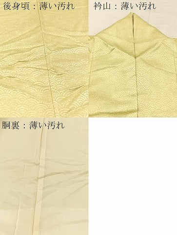 平和屋着物■訪問着　枝花地紋　暈し染め　正絹　逸品　BAAX3723yc