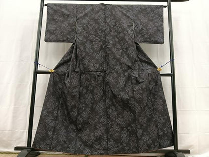 平和屋着物■本場大島紬　草花文　正絹　逸品　BAAX3725yc