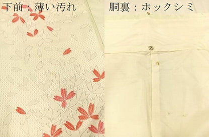 平和屋着物■上質な小紋　花弁　暈し染め　正絹　逸品　BAAX3730yc
