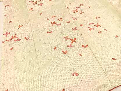 平和屋着物■上質な小紋　花弁　暈し染め　正絹　逸品　BAAX3730yc