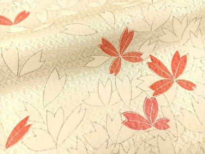 平和屋着物■上質な小紋　花弁　暈し染め　正絹　逸品　BAAX3730yc