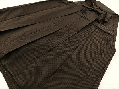 平和屋着物●男性　行灯袴　縞　正絹　逸品　BAAX3732yc