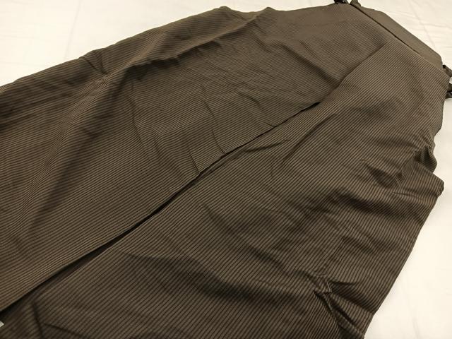 平和屋着物●男性　行灯袴　縞　正絹　逸品　BAAX3732yc