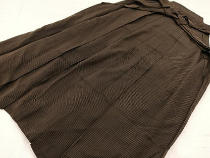 平和屋着物●男性　行灯袴　縞　正絹　逸品　BAAX3733yc