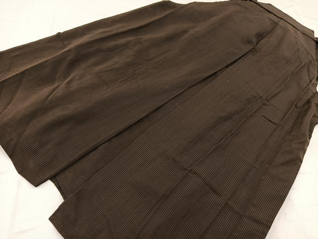平和屋着物●男性　行灯袴　縞　正絹　逸品　BAAX3733yc