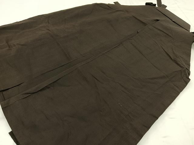 平和屋着物●男性　行灯袴　縞　正絹　逸品　BAAX3734yc
