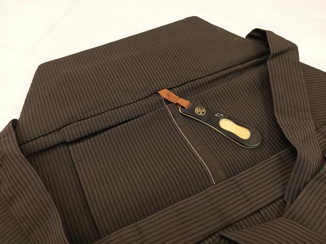平和屋着物●男性　行灯袴　縞　正絹　逸品　BAAX3734yc