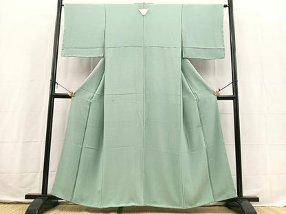 平和屋着物■上質な色無地　薄青色　正絹　逸品　未使用　BAAX3737yc