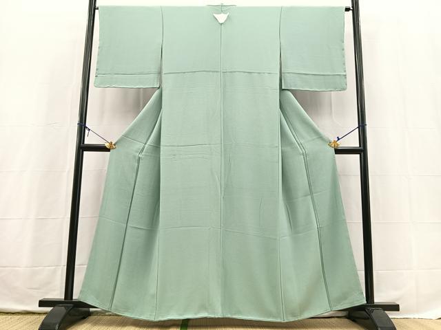 平和屋着物■上質な色無地　薄青色　正絹　逸品　未使用　BAAX3737yc