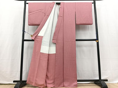 平和屋着物■上質な色無地　浅蘇芳色　正絹　逸品　BAAX3740yc