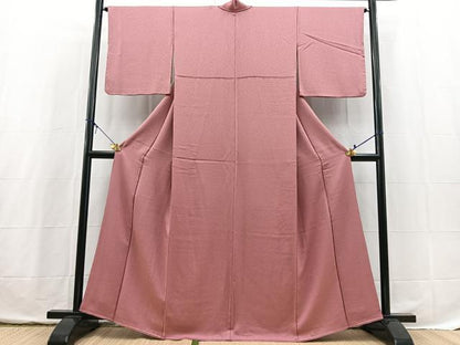 平和屋着物■上質な色無地　浅蘇芳色　正絹　逸品　BAAX3740yc