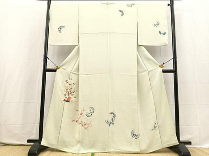 平和屋着物■訪問着　手描き　能　正絹　逸品　BAAX3741yc