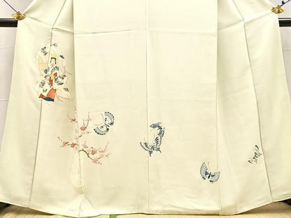 平和屋着物■訪問着　手描き　能　正絹　逸品　BAAX3741yc