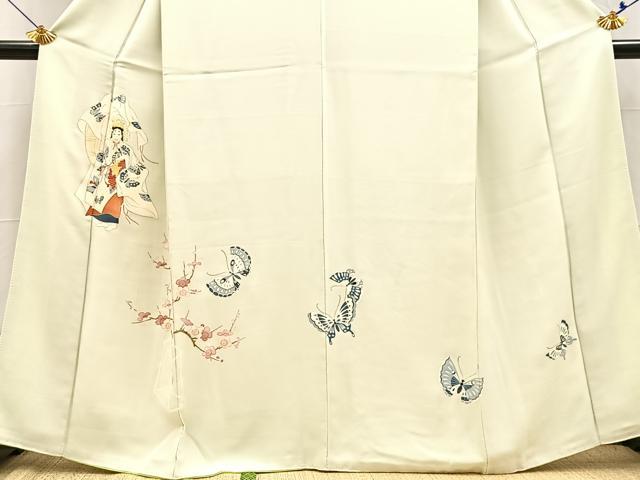 平和屋着物■訪問着　手描き　能　正絹　逸品　BAAX3741yc
