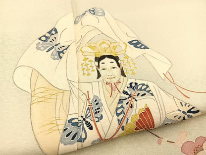 平和屋着物■訪問着　手描き　能　正絹　逸品　BAAX3741yc