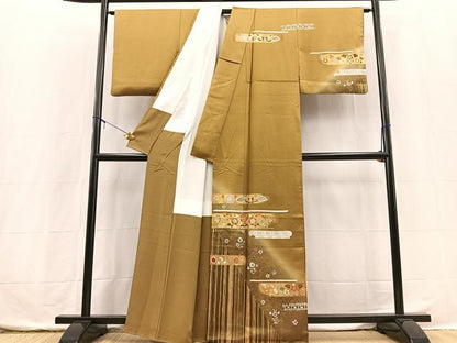 平和屋着物■訪問着　更紗花文　暈し染め　金彩　正絹　逸品　BAAX3745yc