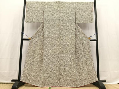 平和屋着物■上質な小紋　松竹梅　正絹　逸品　BAAX3749yc