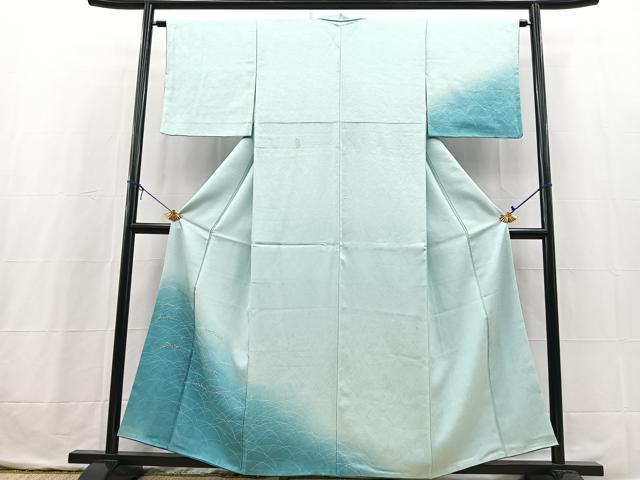平和屋着物■訪問着　刺繍　稲穂文　暈し染め　正絹　逸品　BAAX3750yc
