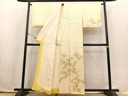平和屋着物■訪問着　楓文　暈し染め　正絹　逸品　BAAX3754yc