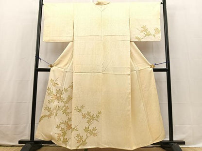 平和屋着物■訪問着　楓文　暈し染め　正絹　逸品　BAAX3754yc