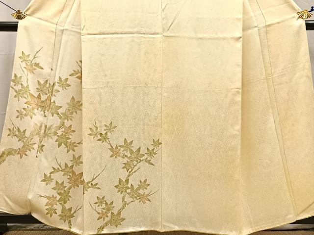 平和屋着物■訪問着　楓文　暈し染め　正絹　逸品　BAAX3754yc