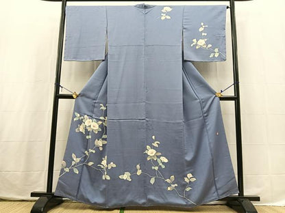 平和屋着物■訪問着　作家物　椿　正絹　逸品　BAAX3755yc