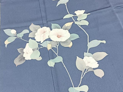 平和屋着物■訪問着　作家物　椿　正絹　逸品　BAAX3755yc