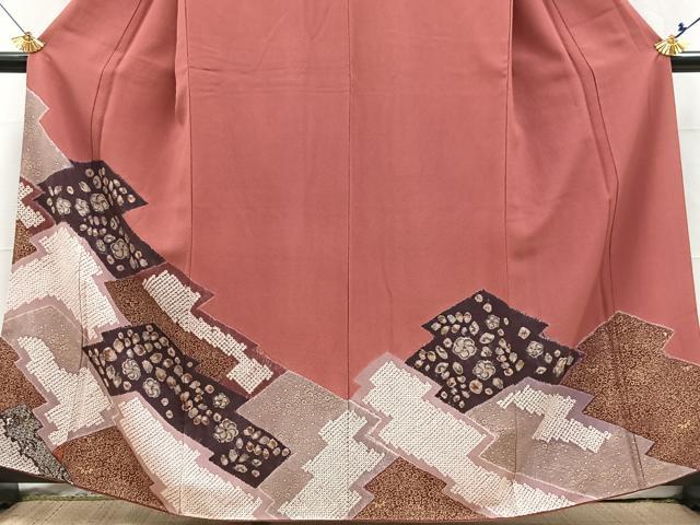 平和屋着物■訪問着　絞り　辻が花　金彩　正絹　逸品　BAAX3756yc