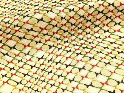 平和屋着物■上質な小紋　幾何学文様　正絹　逸品　BAAX3757yc