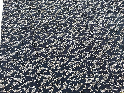 平和屋着物■上質な小紋　型染め　草花文　正絹　逸品　BAAX3760yc