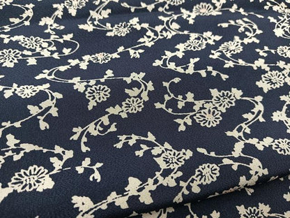 平和屋着物■上質な小紋　型染め　草花文　正絹　逸品　BAAX3760yc