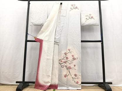 平和屋着物■訪問着　枝花文　暈し染め　正絹　逸品　BAAX3765yc