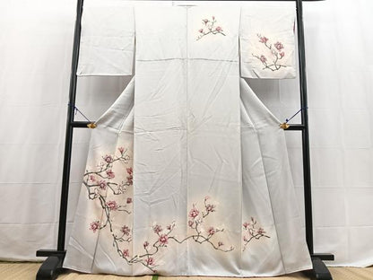 平和屋着物■訪問着　枝花文　暈し染め　正絹　逸品　BAAX3765yc