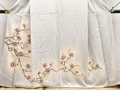 平和屋着物■訪問着　枝花文　暈し染め　正絹　逸品　BAAX3765yc