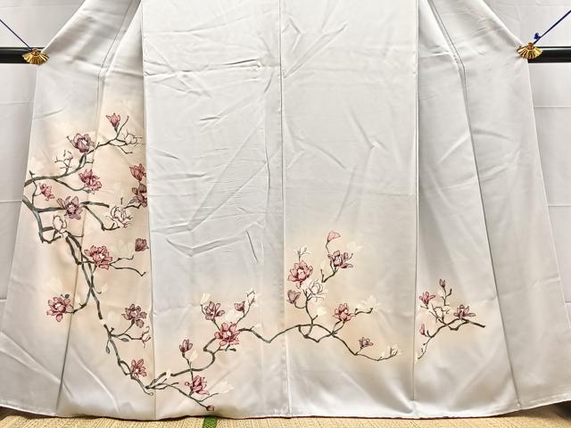 平和屋着物■訪問着　枝花文　暈し染め　正絹　逸品　BAAX3765yc