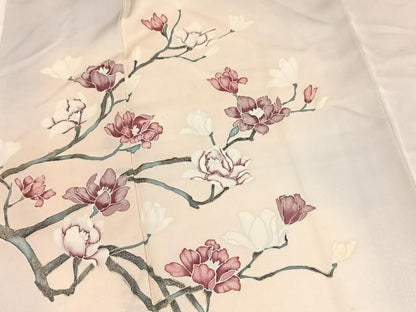 平和屋着物■訪問着　枝花文　暈し染め　正絹　逸品　BAAX3765yc