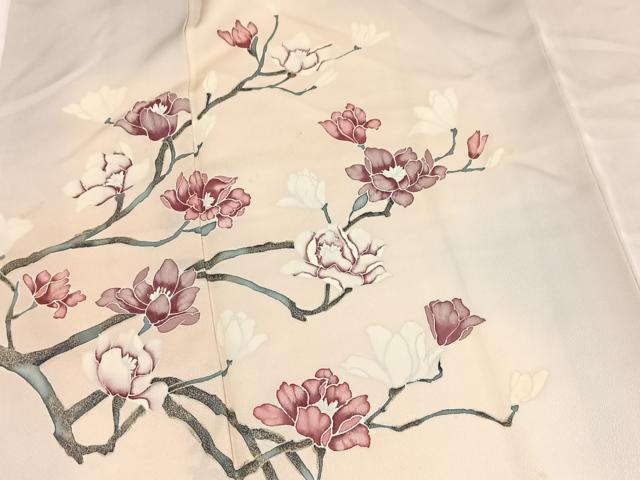 平和屋着物■訪問着　枝花文　暈し染め　正絹　逸品　BAAX3765yc