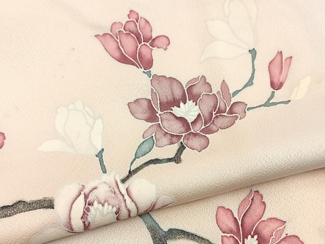 平和屋着物■訪問着　枝花文　暈し染め　正絹　逸品　BAAX3765yc