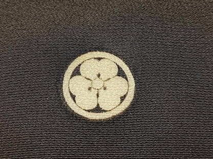 平和屋着物■豪華黒留袖　刺繍　飛鶴立波文　金銀糸　正絹　逸品　BAAX3768yc