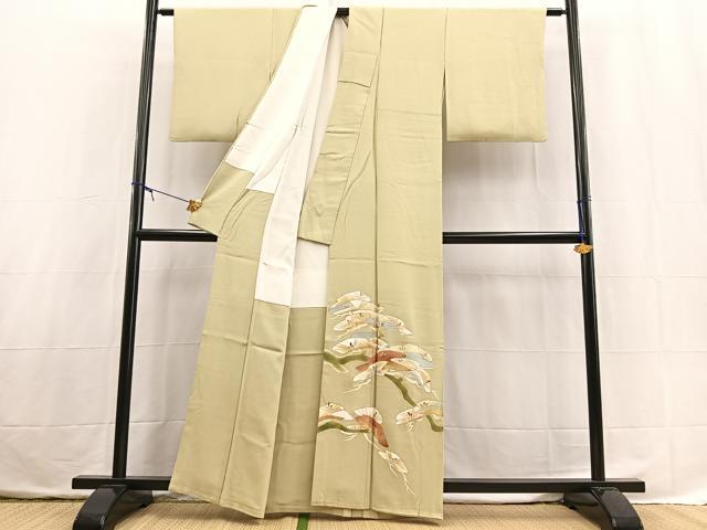 平和屋着物■豪華色留袖　笠松文　金彩　正絹　逸品　BAAX3770yc